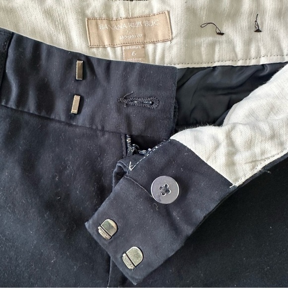 Banana Republic Navy Blue Pants Trousers Jackson Fit Wide Legs 6 - Picture 4 of 9